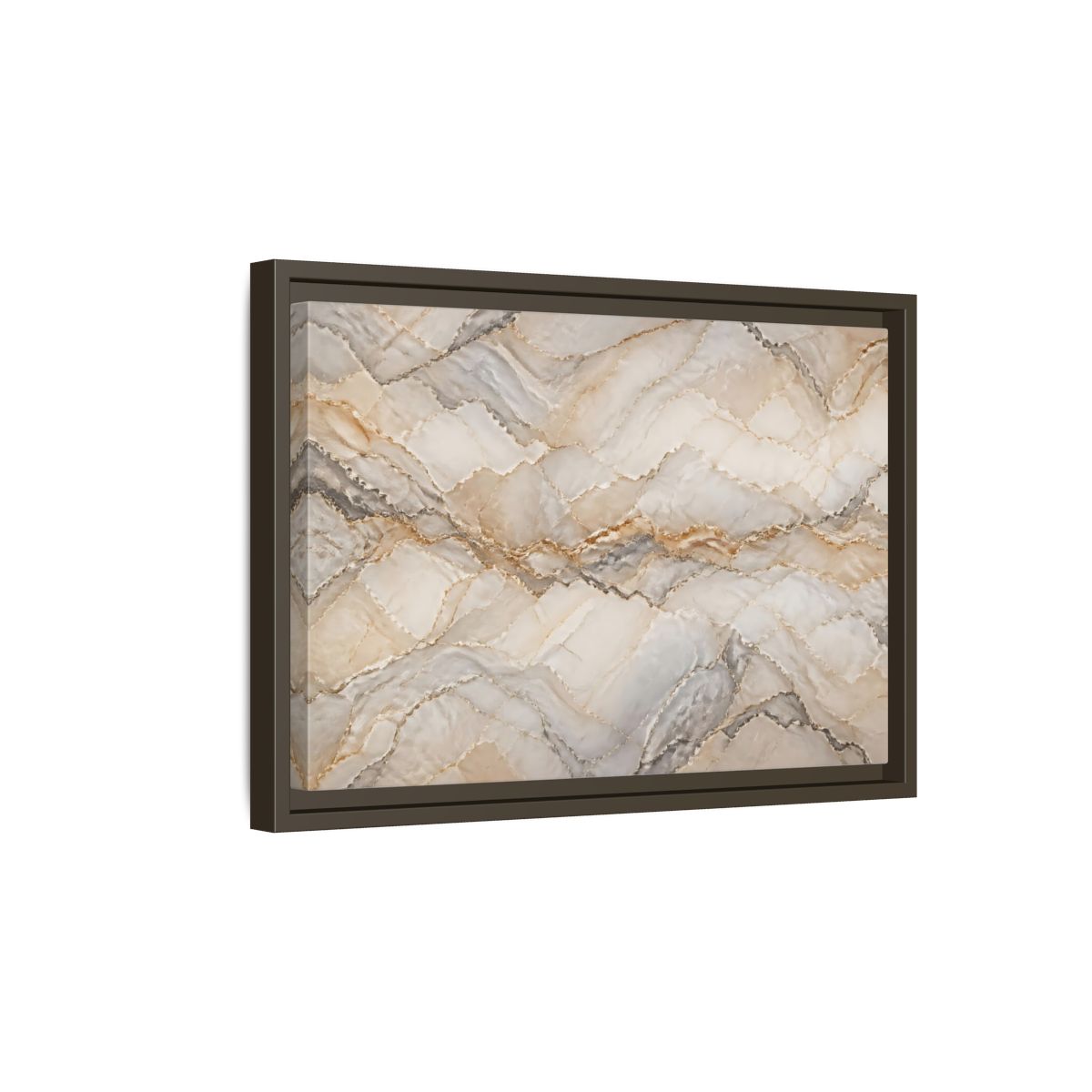 Side Mockup 5. Abstract Onyx Marble Onyx Marble Pattern shown as stretched canvas wall art