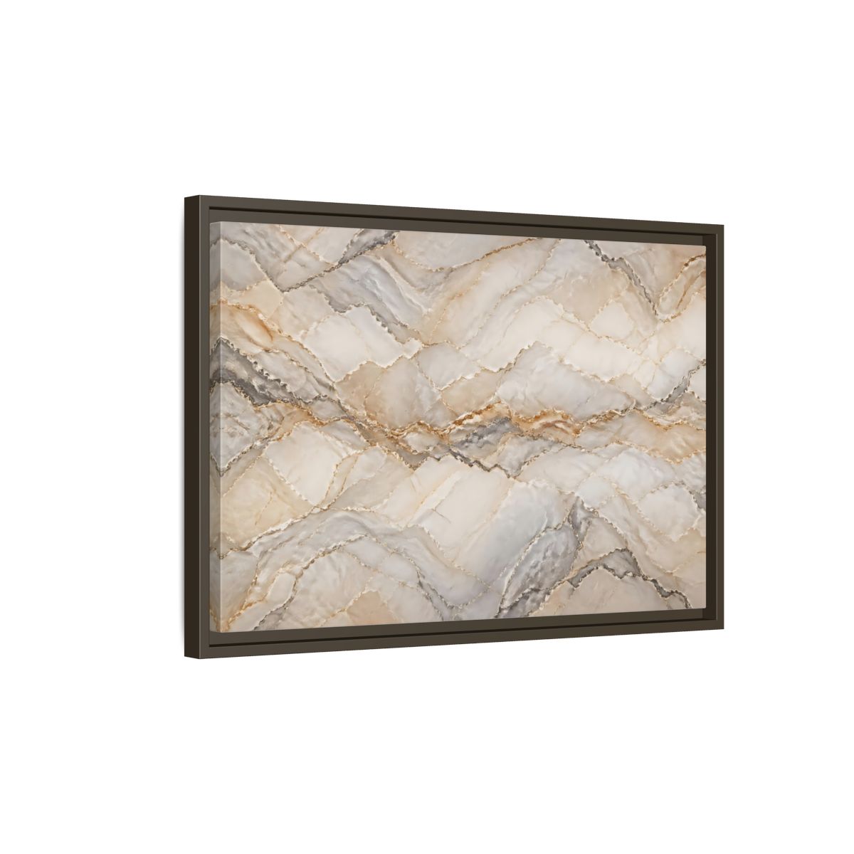 Side Mockup 2. Abstract Onyx Marble Onyx Marble Pattern shown as stretched canvas wall art