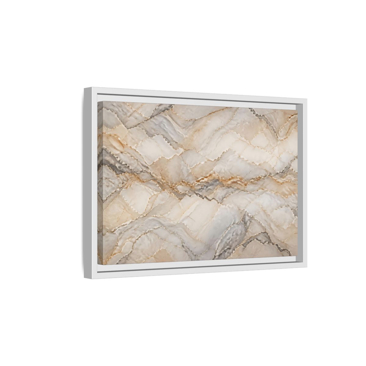 Side Mockup 4. Abstract Onyx Marble Onyx Marble Pattern shown as stretched canvas wall art