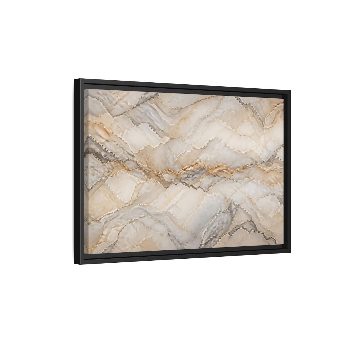 Side Mockup 3. Abstract Onyx Marble Onyx Marble Pattern shown as stretched canvas wall art