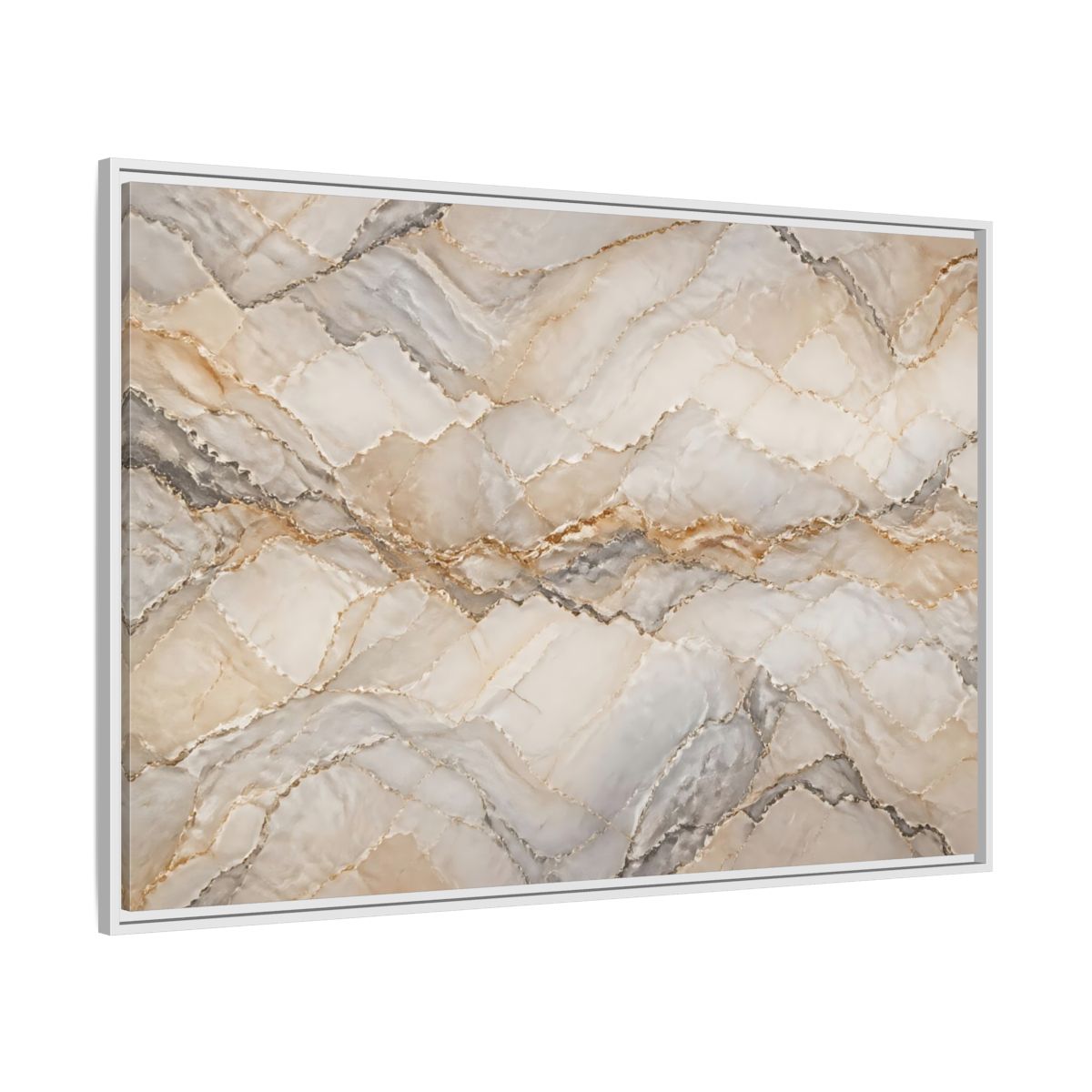 Side Mockup 7. Abstract Onyx Marble Onyx Marble Pattern shown as stretched canvas wall art
