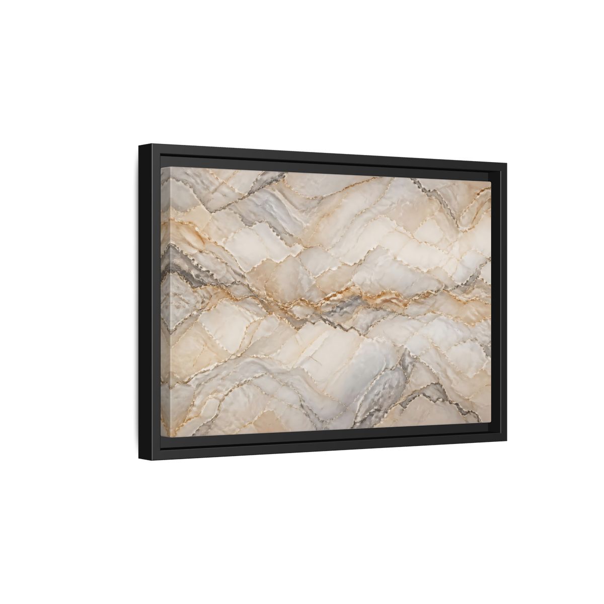 Side Mockup 6. Abstract Onyx Marble Onyx Marble Pattern shown as stretched canvas wall art