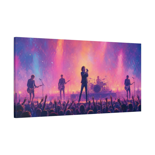Main Mockup. Abstract Rock Concert Vibrant Concert shown as canvas print