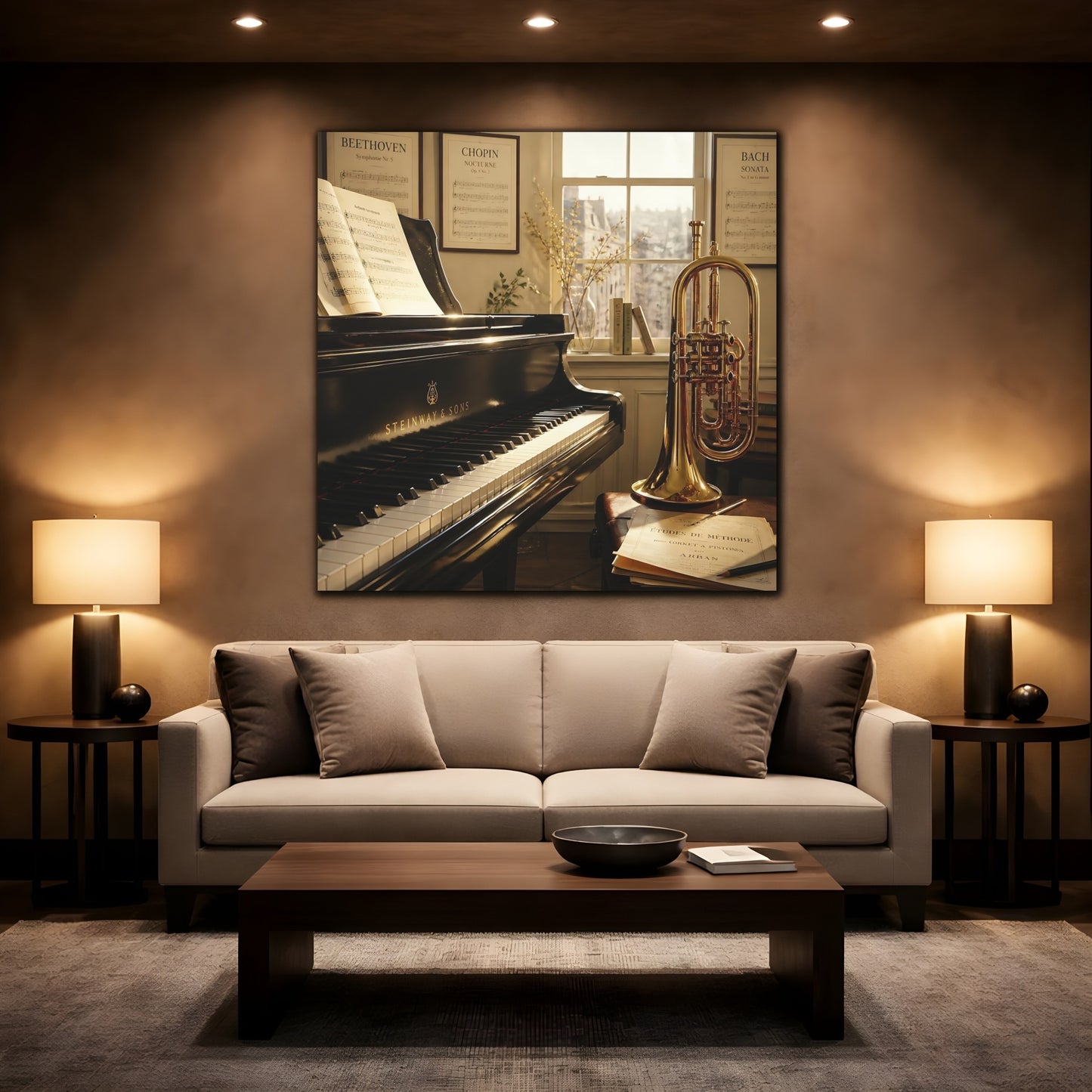 Mockup 2. Abstract shown as canvas print