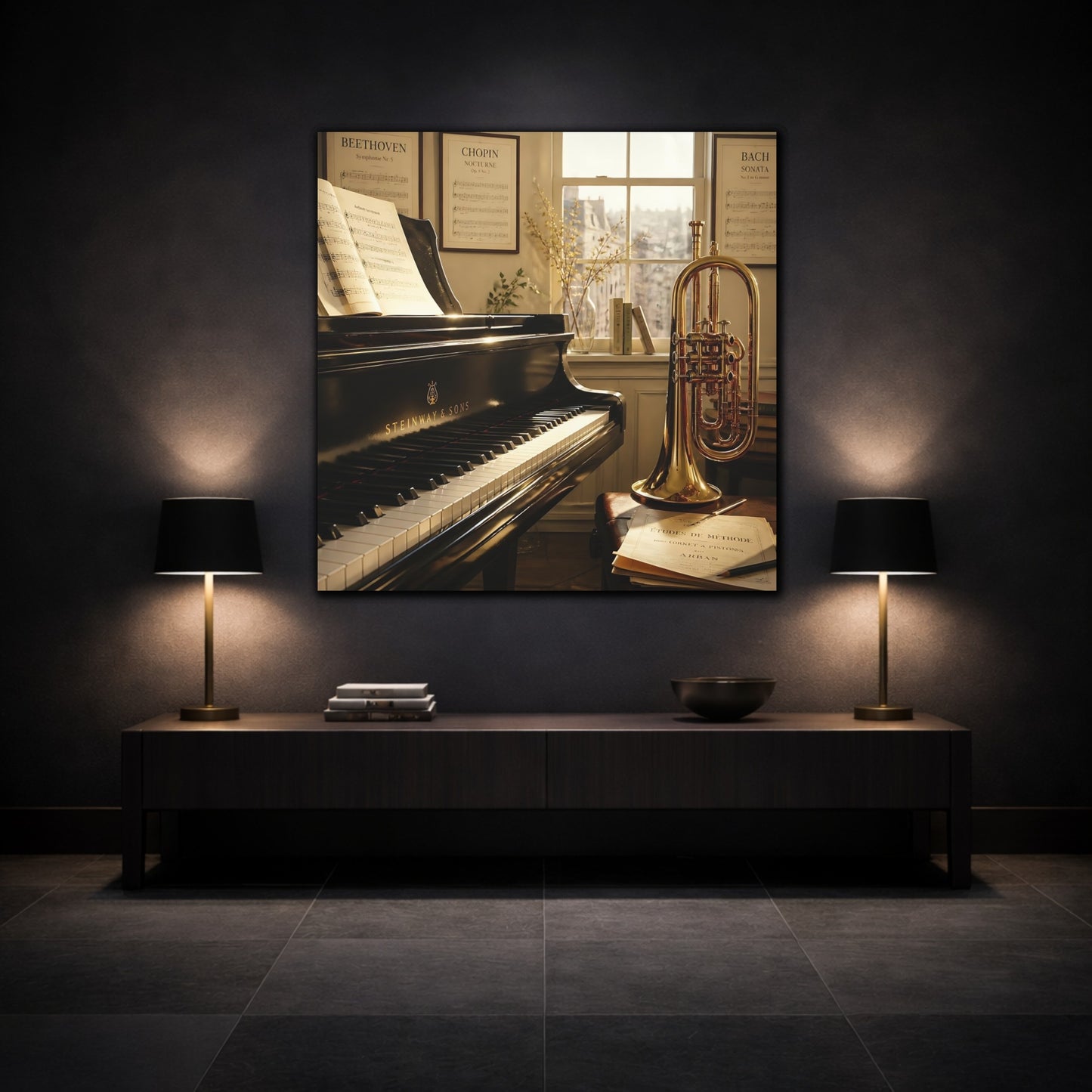 Mockup 3. Abstract shown as canvas print