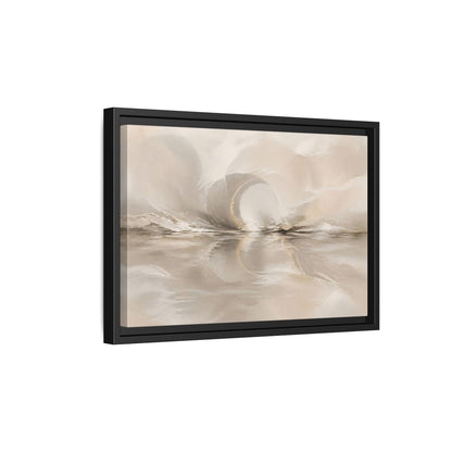 Side Mockup 6. Abstract Abstract Shapes Beige Gold Abstract shown as stretched canvas wall art