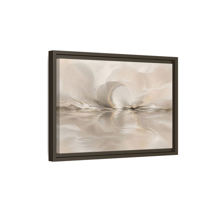 Side Mockup 5. Abstract Abstract Shapes Beige Gold Abstract shown as stretched canvas wall art