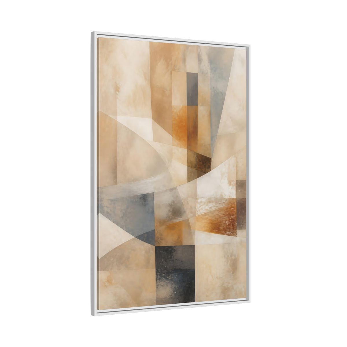 Side Mockup 7. Abstract Abstract Shapes Earthy Abstract shown as stretched canvas wall art