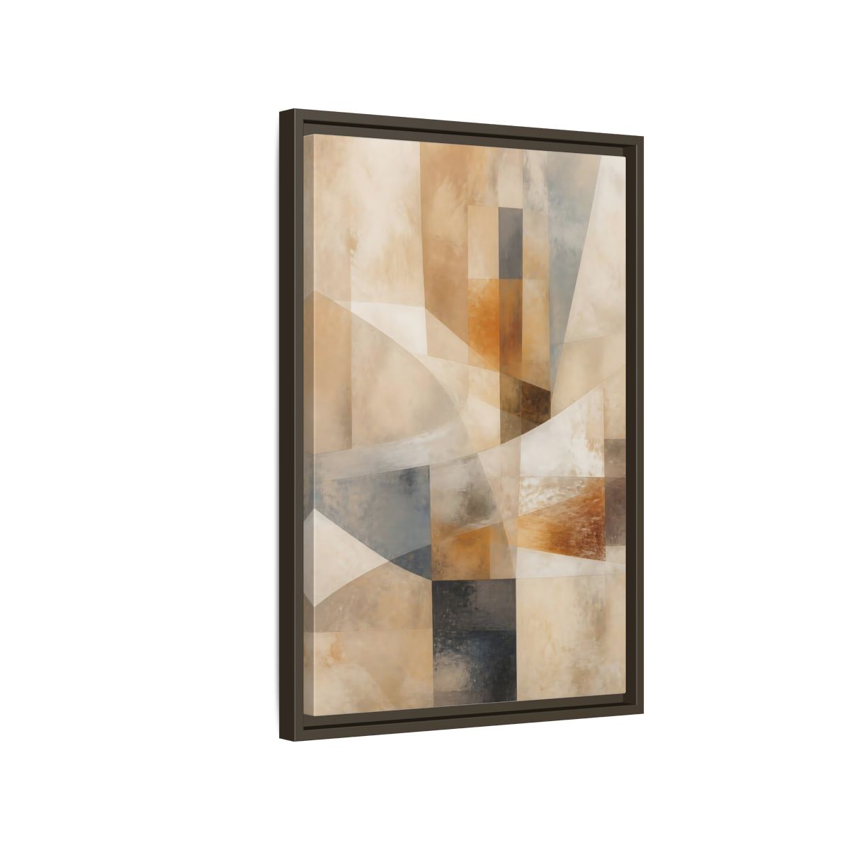 Side Mockup 2. Abstract Abstract Shapes Earthy Abstract shown as stretched canvas wall art