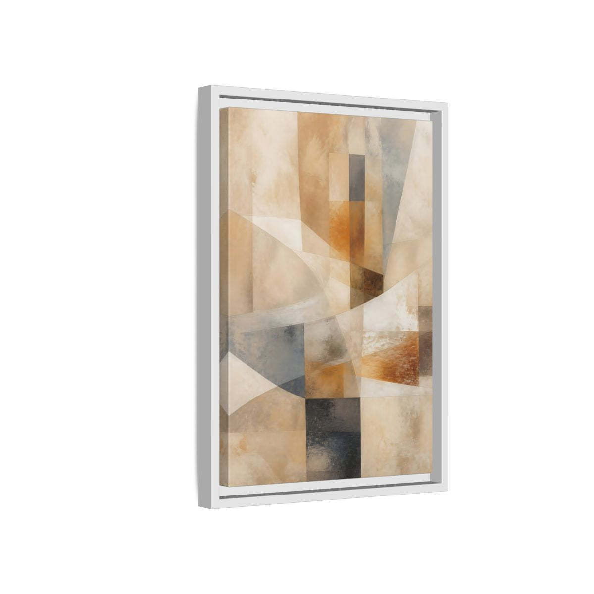 Side Mockup 4. Abstract Abstract Shapes Earthy Abstract shown as stretched canvas wall art