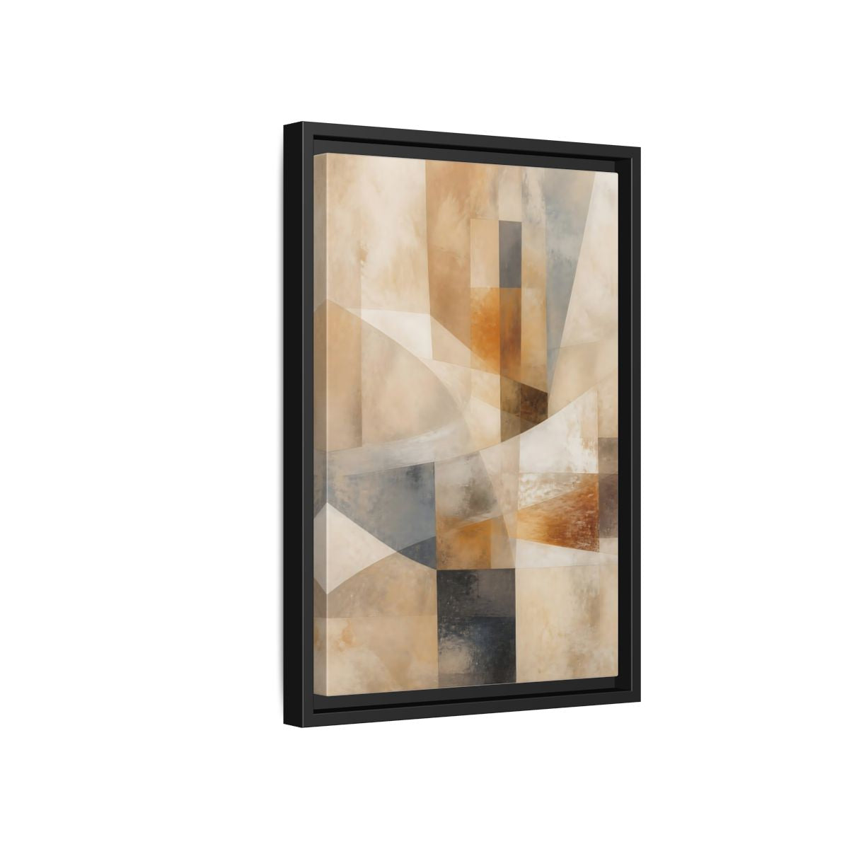 Side Mockup 6. Abstract Abstract Shapes Earthy Abstract shown as stretched canvas wall art
