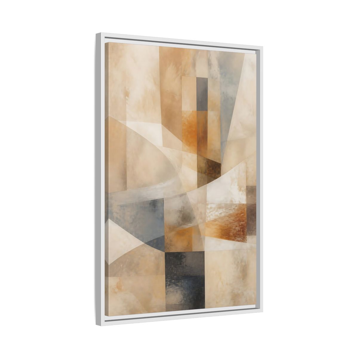 Side Mockup 10. Abstract Abstract Shapes Earthy Abstract shown as stretched canvas wall art