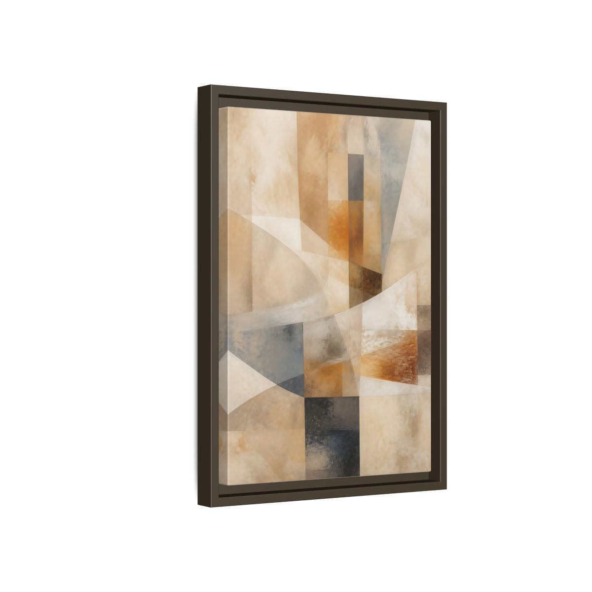 Side Mockup 5. Abstract Abstract Shapes Earthy Abstract shown as stretched canvas wall art