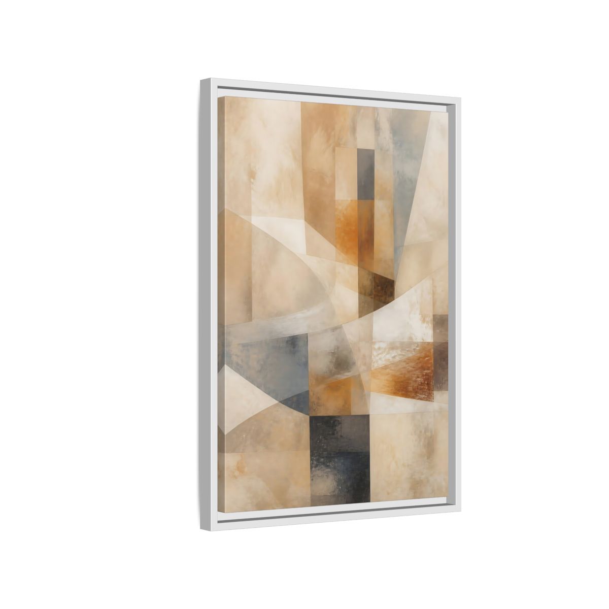 Side Mockup 1. Abstract Abstract Shapes Earthy Abstract shown as stretched canvas wall art