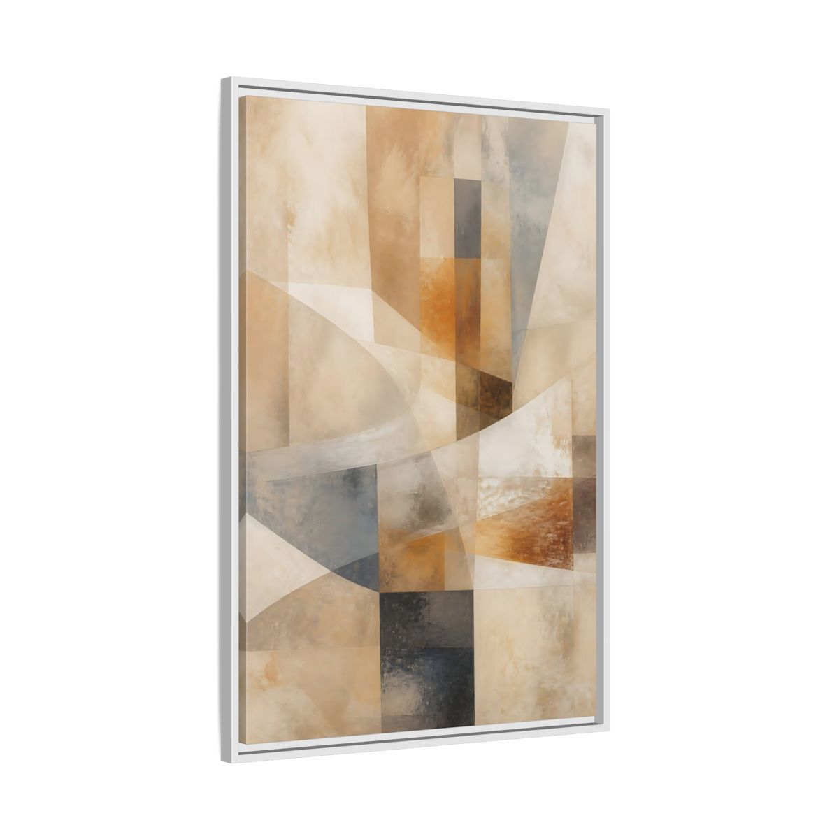 Side Mockup 9. Abstract Abstract Shapes Earthy Abstract shown as stretched canvas wall art