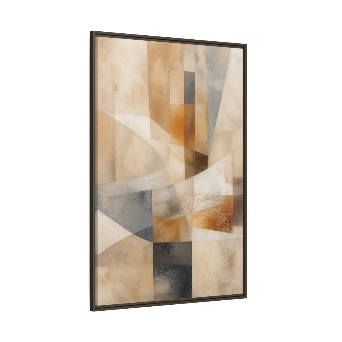 Side Mockup 8. Abstract Abstract Shapes Earthy Abstract shown as stretched canvas wall art