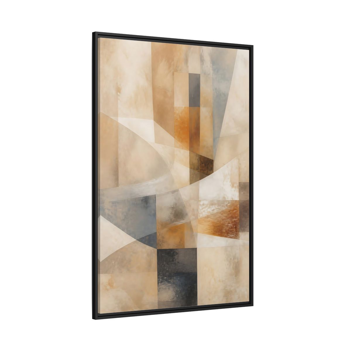 Side Mockup 12. Abstract Abstract Shapes Earthy Abstract shown as stretched canvas wall art