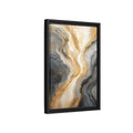 Side Mockup 6. Abstract Abstract Swirl Gray Gold Marble shown as stretched canvas wall art