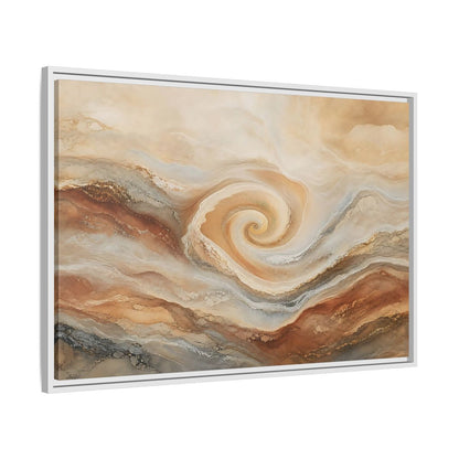 Side Mockup 9. Abstract Swirl Pattern Warm Swirl Abstract shown as stretched canvas wall art