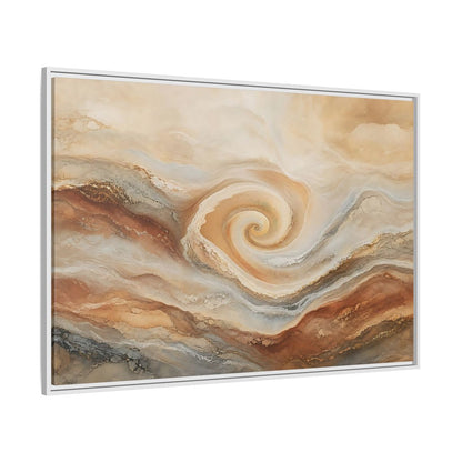 Side Mockup 7. Abstract Swirl Pattern Warm Swirl Abstract shown as stretched canvas wall art