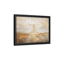 Side Mockup 6. Abstract Abstract Symbol Gold And Cream Abstract shown as stretched canvas wall art