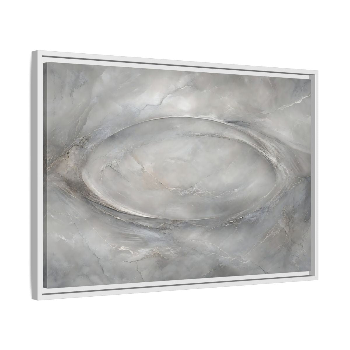Side Mockup 10. Abstract Abstract Texture Grey Textured Abstract shown as stretched canvas wall art