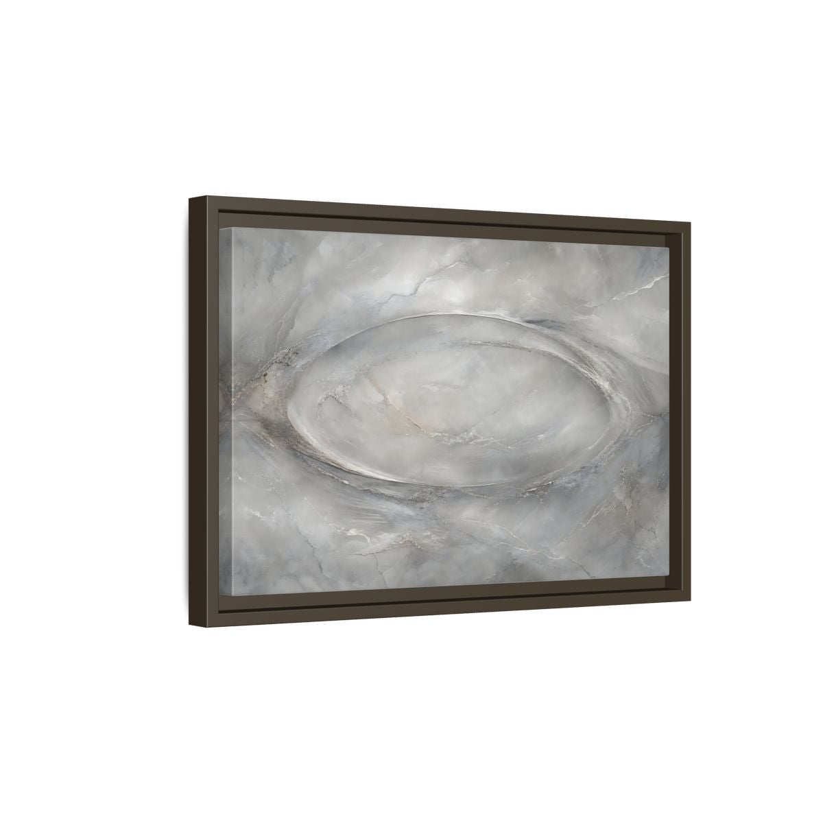 Side Mockup 5. Abstract Abstract Texture Grey Textured Abstract shown as stretched canvas wall art