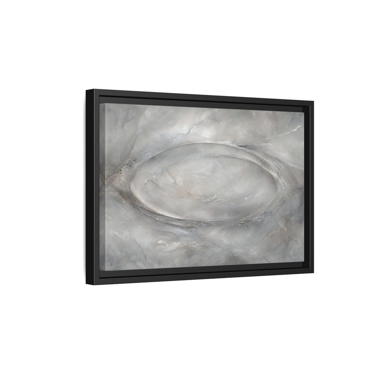 Side Mockup 6. Abstract Abstract Texture Grey Textured Abstract shown as stretched canvas wall art