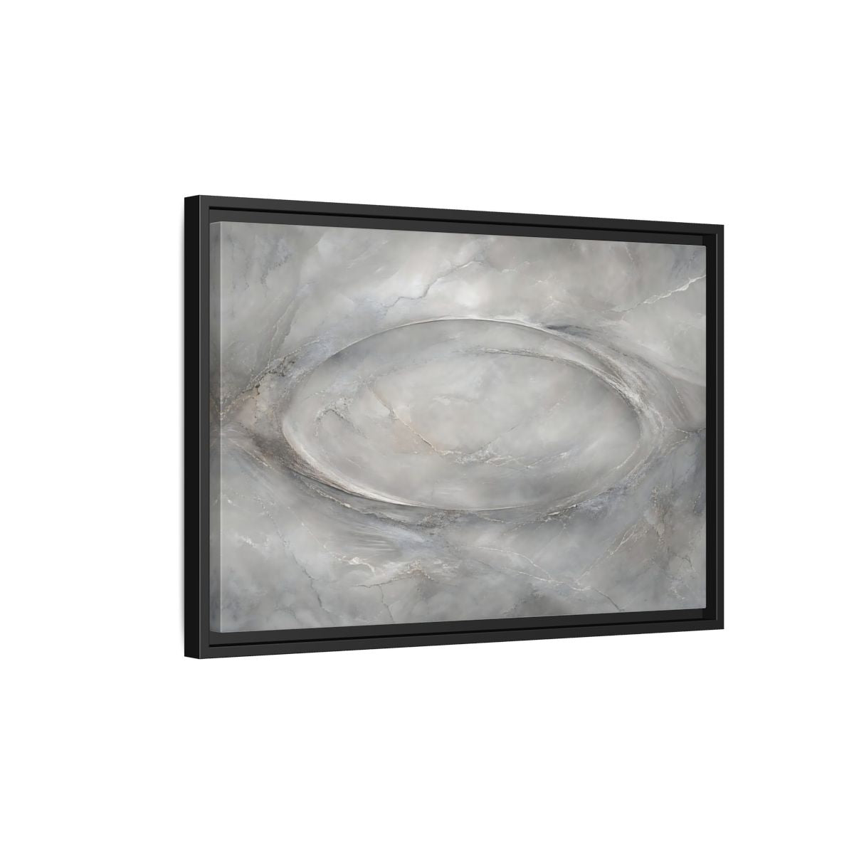 Side Mockup 3. Abstract Abstract Texture Grey Textured Abstract shown as stretched canvas wall art