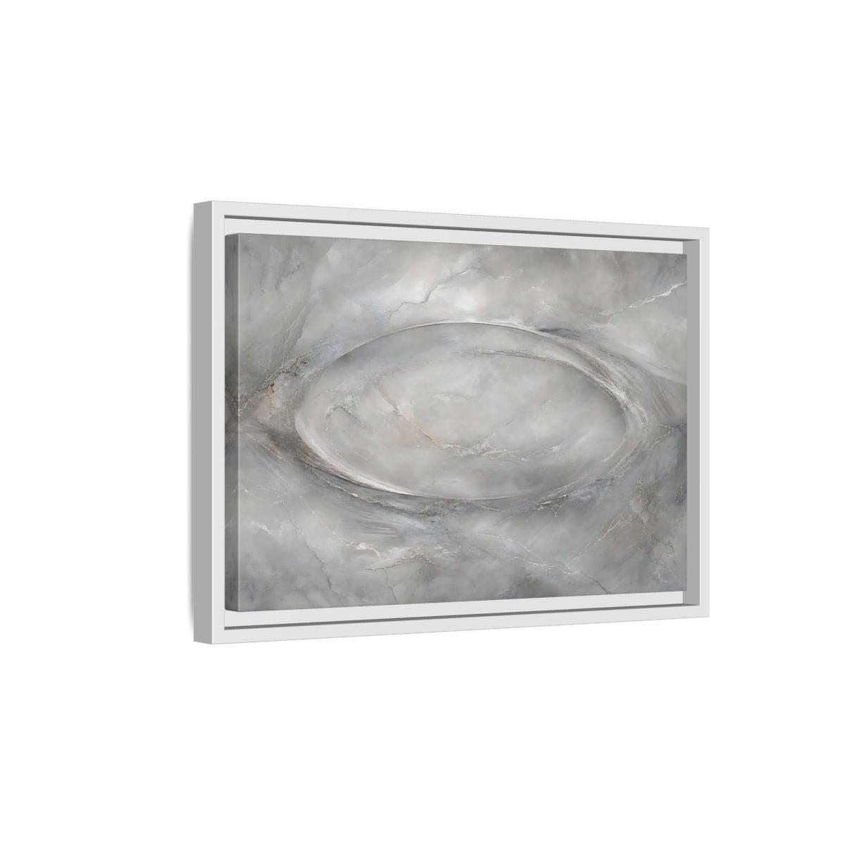 Side Mockup 4. Abstract Abstract Texture Grey Textured Abstract shown as stretched canvas wall art