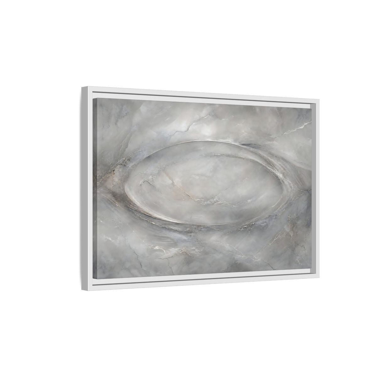 Side Mockup 1. Abstract Abstract Texture Grey Textured Abstract shown as stretched canvas wall art