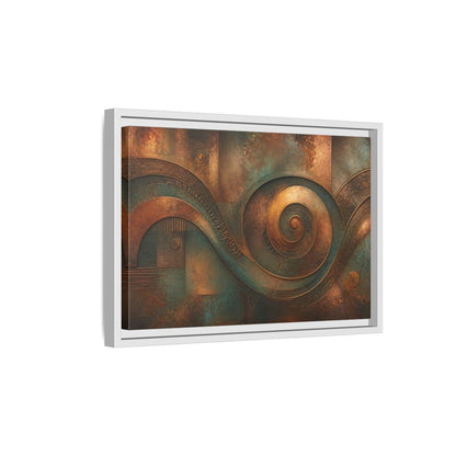 Side Mockup 4. Abstract Abstract Waves Rustic Abstract shown as stretched canvas wall art