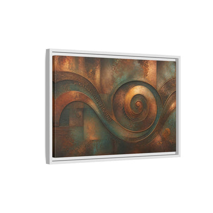 Side Mockup 1. Abstract Abstract Waves Rustic Abstract shown as stretched canvas wall art