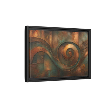 Side Mockup 6. Abstract Abstract Waves Rustic Abstract shown as stretched canvas wall art