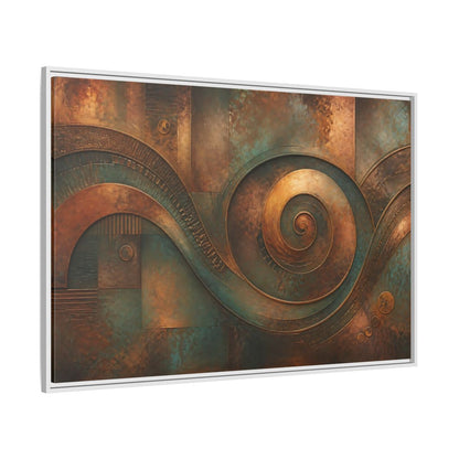 Side Mockup 7. Abstract Abstract Waves Rustic Abstract shown as stretched canvas wall art