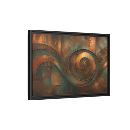 Side Mockup 3. Abstract Abstract Waves Rustic Abstract shown as stretched canvas wall art