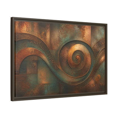 Side Mockup 11. Abstract Abstract Waves Rustic Abstract shown as stretched canvas wall art