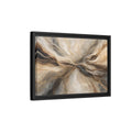 Side Mockup 6. Abstract Wavy Lines Brown And Gold Abstract shown as stretched canvas wall art