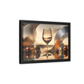 Side Mockup 6. Abstract Wine Glass Gold And Grey Abstract shown as stretched canvas wall art