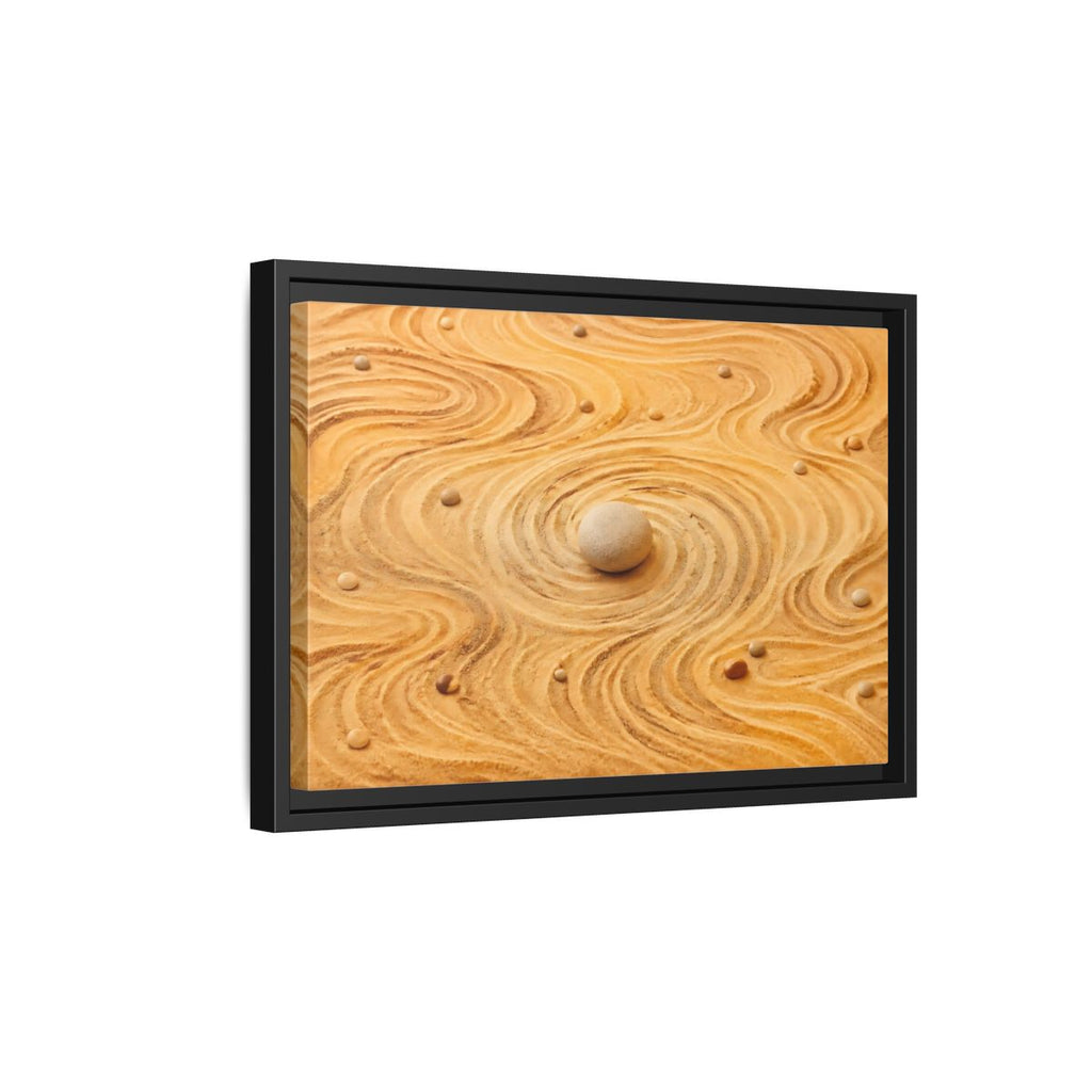 Side Mockup 6. Abstract Zen Garden Zen Sand Art shown as stretched canvas wall art