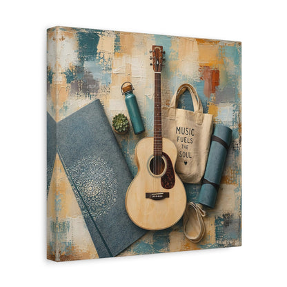 Side Mockup 8. Acoustic & Yoga Essentials shown as canvas print