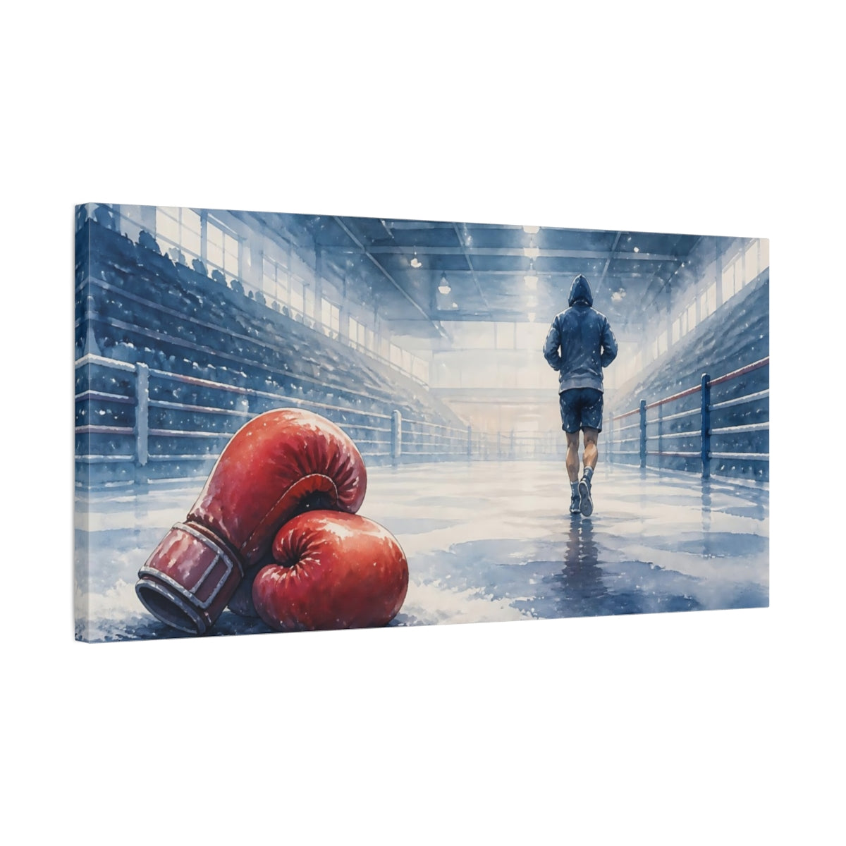 Side Mockup 1. After The Fight shown as canvas print