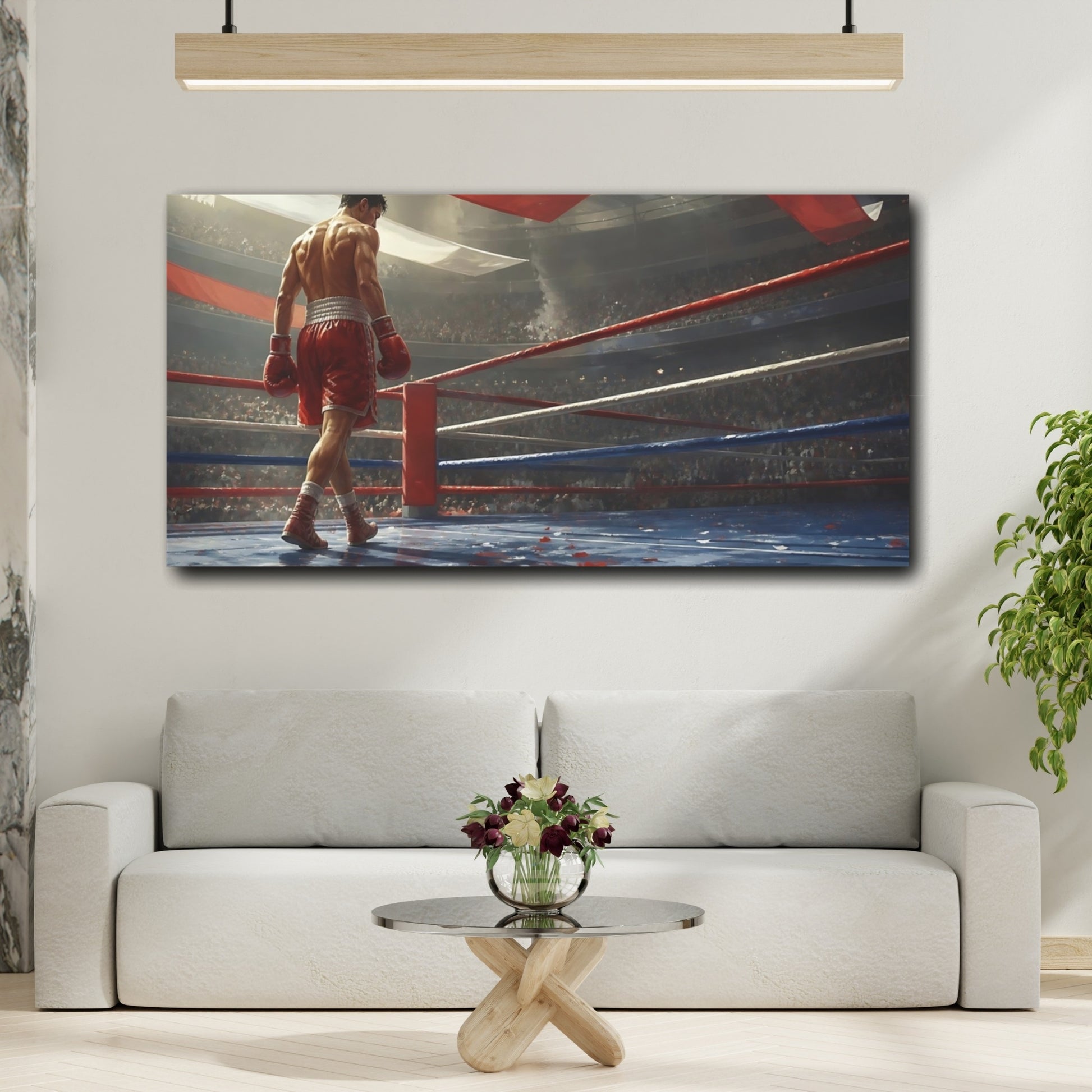 Mockup 2. After The Final Bell shown as canvas print