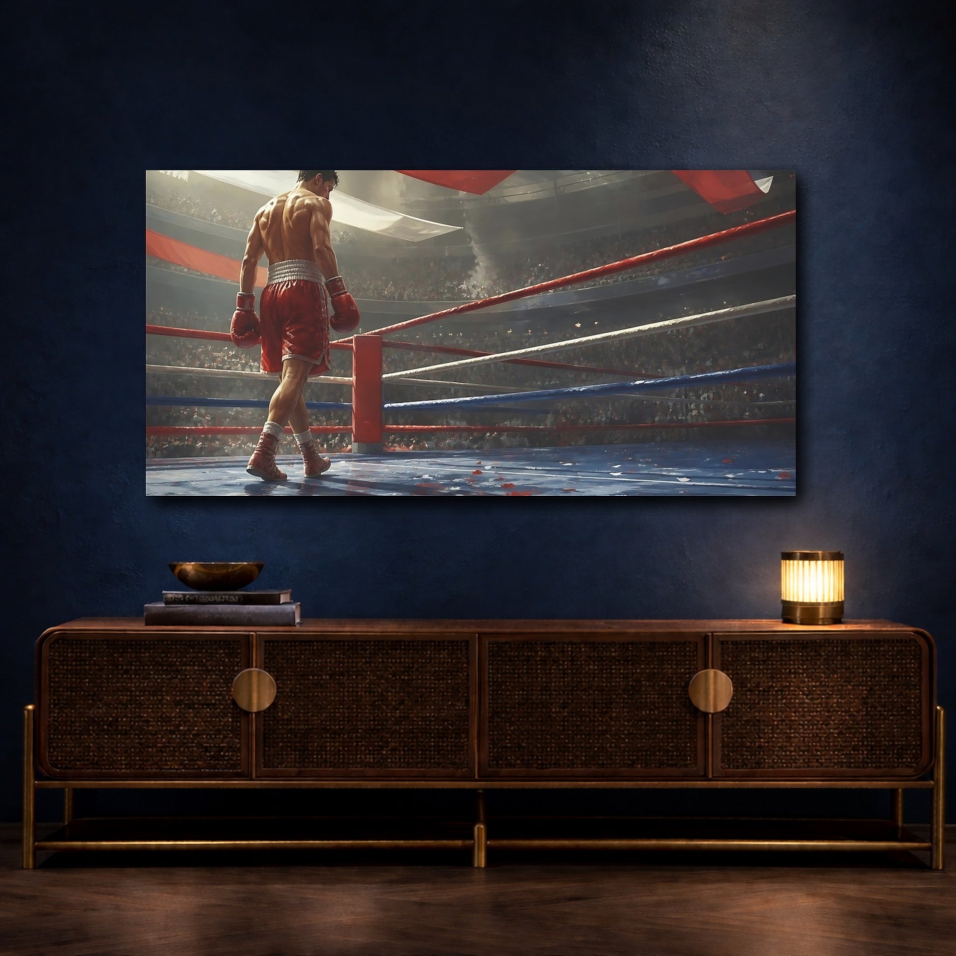 Mockup 4. After The Final Bell shown as canvas print