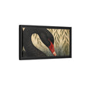 Side Mockup 8. Animals Black Swan Black Swan Willow shown as stretched canvas wall art