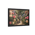 Side Mockup 6. Animals Cat Fluffy Cat Garden shown as stretched canvas wall art