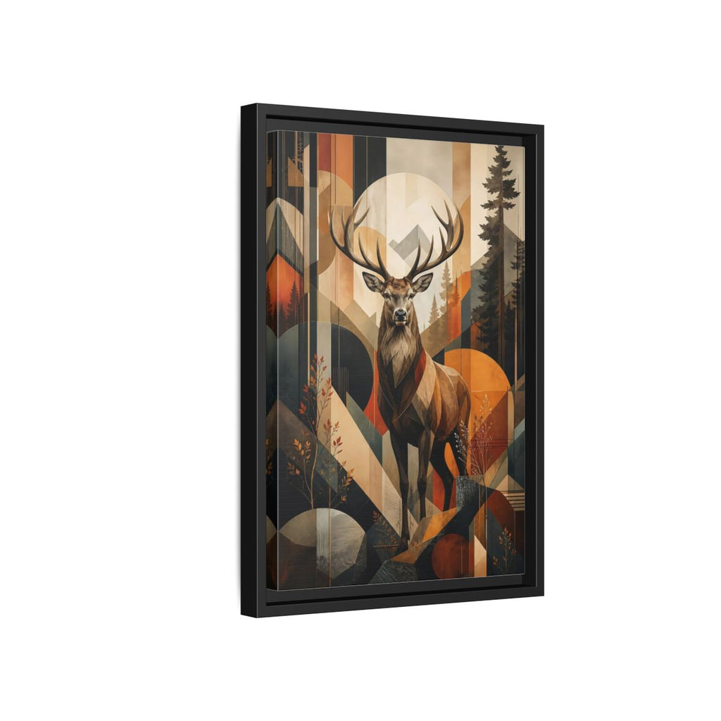 Side Mockup 6. Animals Deer Stag Geometric Deer Art shown as stretched canvas wall art
