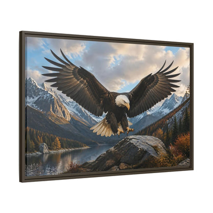 Main Mockup. Animals Eagle Eagle Mountain Landscape shown as stretched canvas wall art