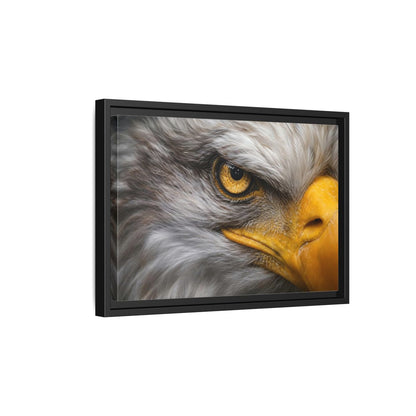 Side Mockup 6. Animals Eagle Gray And Yellow shown as stretched canvas wall art