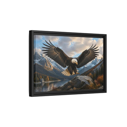 Side Mockup 6. Animals Eagle Eagle Mountain Landscape shown as stretched canvas wall art